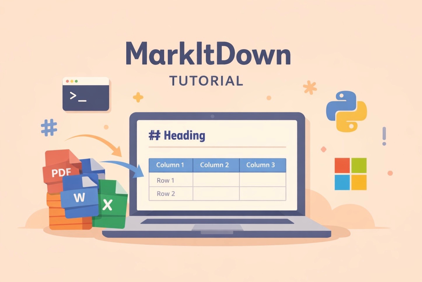 MarkItDown 教學｜微軟開源文件轉 Markdown 工具，LLM 與 RAG 必備