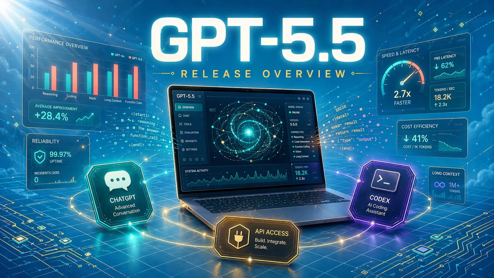 OpenAI GPT-5.5 發表｜Benchmark 提升、三種入口與 API 價格解析