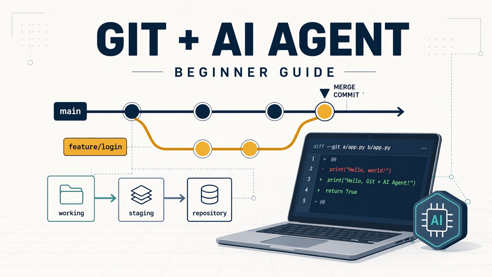 圖解 AI 時代的 Git 入門教學｜Agent 時代必學的版本控制基礎與協作技巧