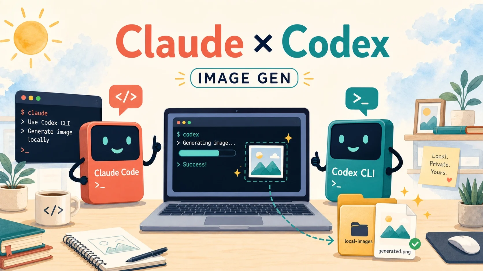 Claude Code 圖片生成教學｜透過 Codex CLI 呼叫 GPT Image 2